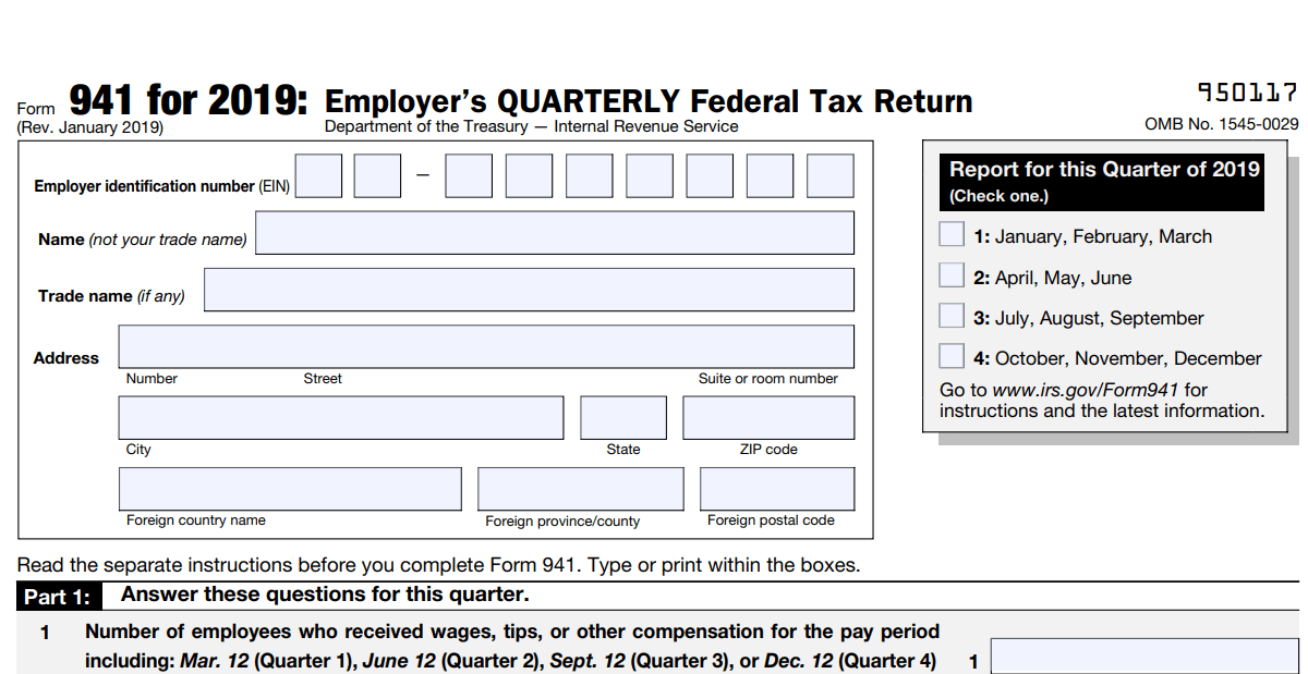 What Employers Need To Know About 941 Quarterly Tax Return 1200